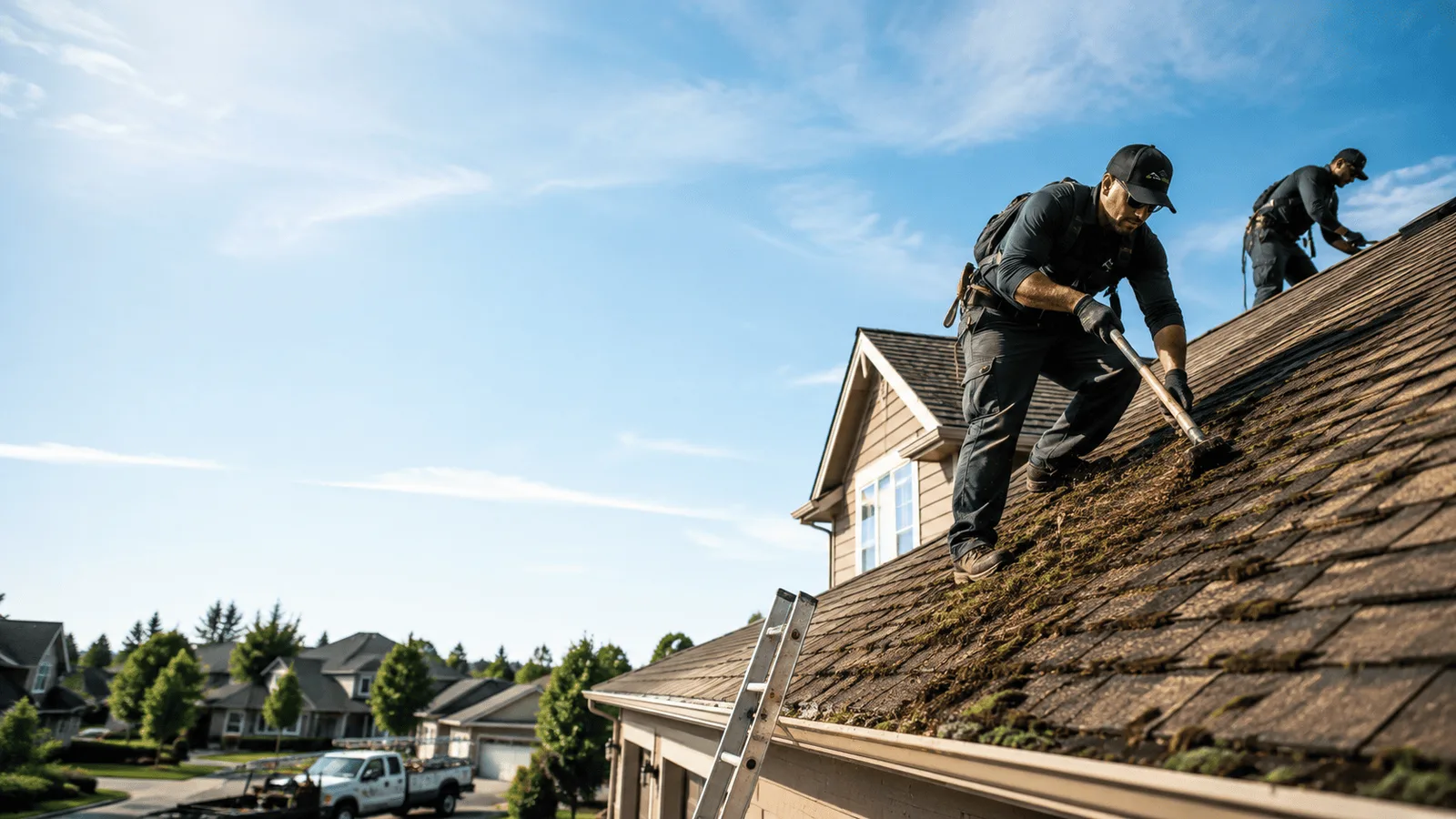 Roof Moss Removal in Elmwood, WI near me